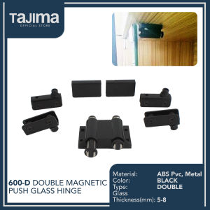 Double Magnetic Push to Open Touch Catch Pivot Hinge for Kitchen Cupboard Glass Cabinet Door