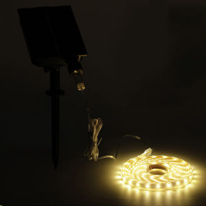 Flexible Solar Light Strip Outdoor IP65 Waterproof Cuttable LED Tape Light With Remote Timer Dimmable Type C USB Charge For Fence Roof Balcony Holiday Party Decor