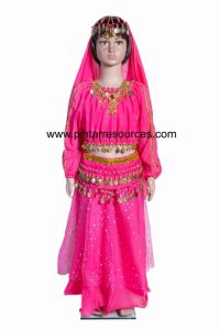 READY STOCK Kids Children Indian Costume Arabian Belly Dance Costume Movie Character Jasmine Bollywood Concert Costume