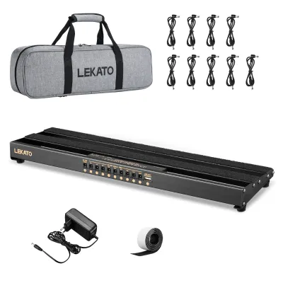 LEKATO PR-01 Pedal Board Efek Gitar with Power Supply Guitar Pedal Board Send a Bag Suit PedalBoard