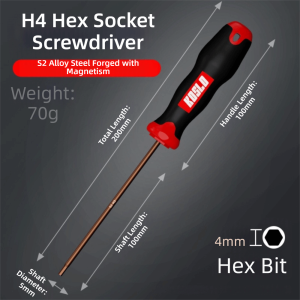 GTRBFDS Straight Shank Hexagonal Screwdriver H2.5/4mm Internal Hex Maintenance Tool Extended Length Repair Tools