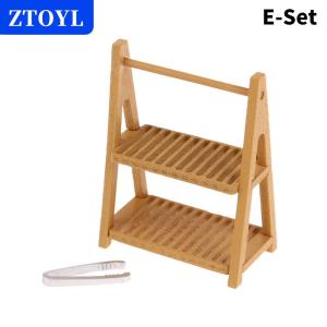 [COD]🔥🔥🔥ZTOYL 1Set 1:12 Dollhouse Miniature Bread Rack Cake Shelf Storage Box Basket W Baking Clip Scene Decor Doll House Accessories