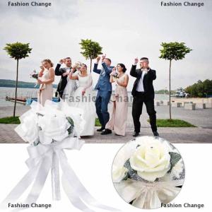 [COD] Fashion Change Hand Bunch Bridal Holding Flower Artificial Rose Silk Bouquet Bridesmaid Decor