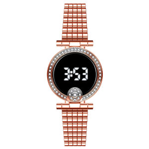 Jam Tangan Wanita Digital Watch LED Touch Screen Jam Tangan Diamond Design 005