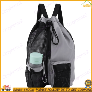 [Cozyhome2] Mens Sports Drawstring Backpack Thickened Mesh Design for Basketball Gear Perfect for Training and Travel