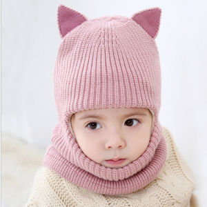 [SG Stock/Fast Shipping]Toddler Winter Hat Baby Winter Hat Fleece Lined Girls Boys Winter Hat Kids Winter Hat Scarf