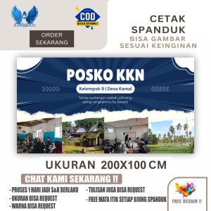 Cetak Spanduk Banner POSKO KKN Ukuran 200X100 cm Bisa Request