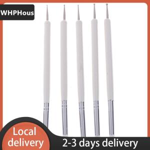 [COD] WHPHous Ship within 24 hours 5pcs Set soft pottery clay tool silicone+stainlestwo head sculpting art tool