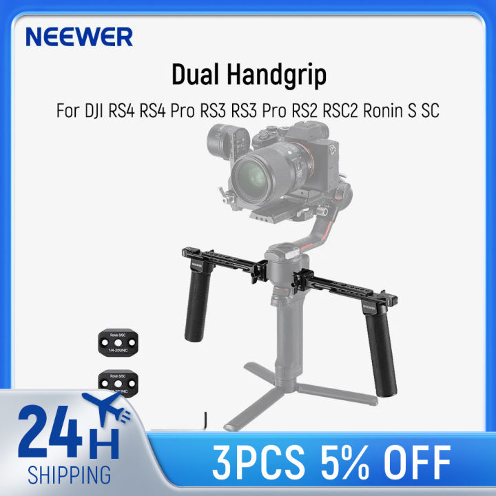 Official Promotion】 NEEWER Dual Handgrip For DJI RS4 RS4 Pro RS3