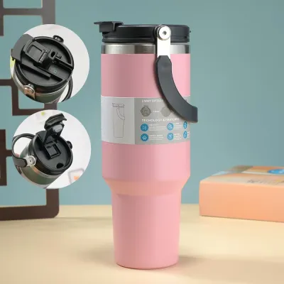 304 Stainless Steel Insulated Water Bottle Tumbler With Handle 600/890/1200ml