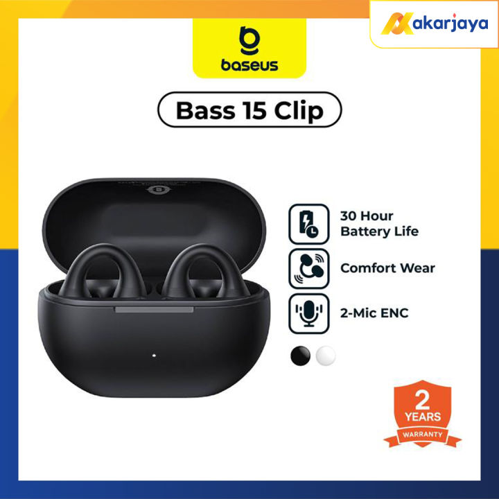 Baseus Bass 15 Clip Open-Ear OWS Earphones Headset Bluetooth