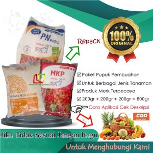 Paket Khusus Pupuk NPK Pembuahan Dan Pembungaan Anggur Cabe Markisa Klengkeng Jeruk Apel Durian Alpukat Jambu DLL