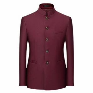 Jasko Pria Polos Jas Mandarin Warna Cream