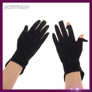 【YEZE】 Mùa hè Kem chống nắng găng tay phụ nữ mỏng băng lụa chống tia cực tím sương ngón tay màn hình cảm ứng lái xe không trượt Găng tay thoáng khí