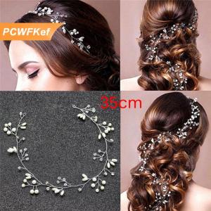 【PCWFKef】 Băng đô ngọc trai giả kim cương giả cho cô dâu đám cưới sang trọng phụ kiện tóc vương miện