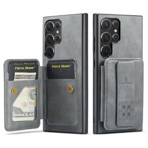 invisable Kickstand Cards Solt Wallet Leather Case For Samsung S24 Ultra S23 Plus A55 A35 A25 A15 A14 A24 A34 A54 Magnetic Cover