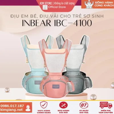 Địu em bé địu vải cho trẻ sơ sinh Inbear IBC-4100 6 tư thế chắc chắn thoáng mát: 3 màu sắc - TVS08