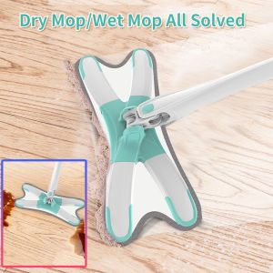 Floor Mop Spinning Dusting Mop Rubberized Lightweight Labor-saving Watertight Highly Effective Cleaning