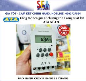 Công tắc hẹn giờ 17 chương trình công suất lớn ATA AT-17C