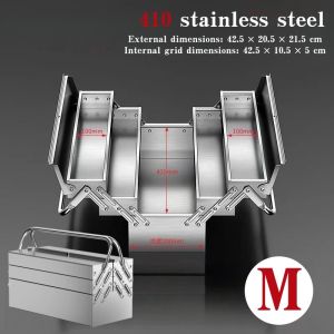 3-Layer Tool Box Stainless Steel Multi-Function Tool Box Set Industrial Grade Tool Box Storage