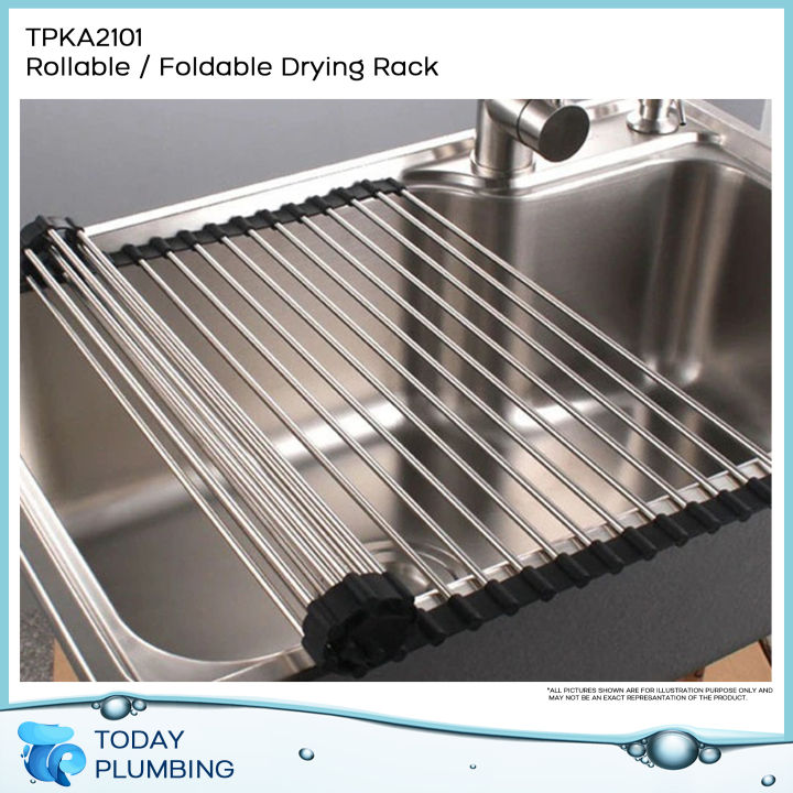 Multipurpose Stainless Steel Roll Out Foldable Kitchen Sink Dish