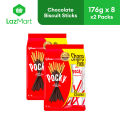 Pocky Chocolate Covered Biscuit Sticks Value Pack 176g. 