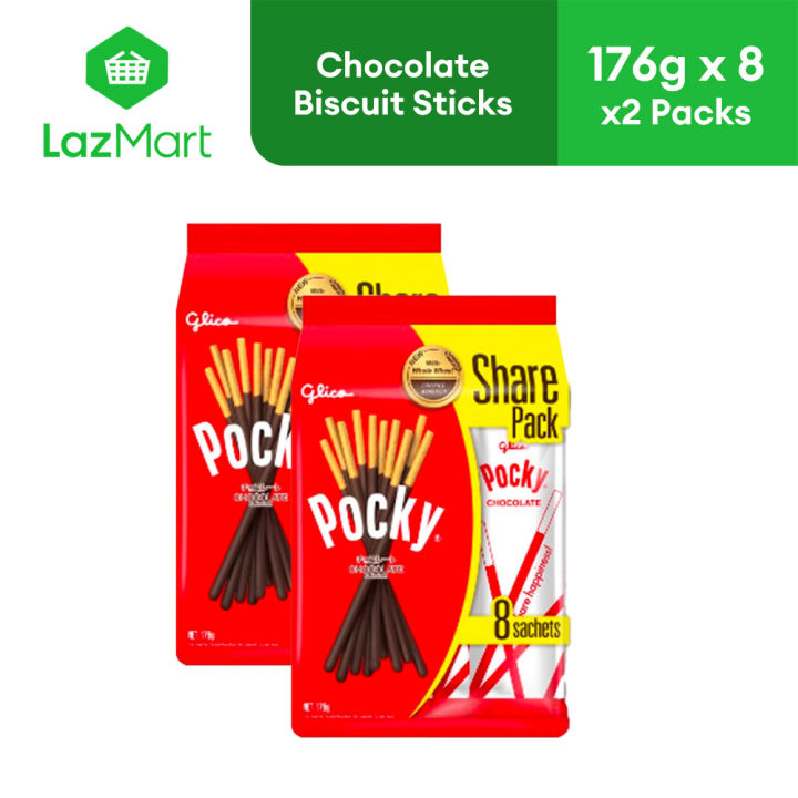 Pocky Chocolate Covered Biscuit Sticks Value Pack 176g