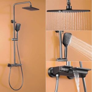 Sen cây tắm đứng phím đàn mạ tĩnh điện- bộ sen cây vòi sen tắm nóng lạnh cao cấp 3 PHÍM
