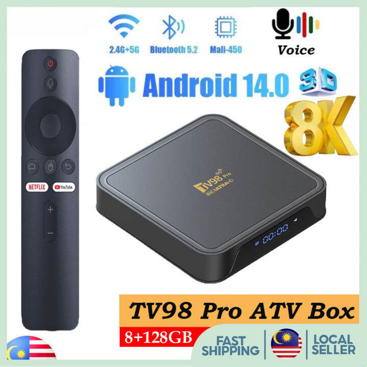 2024 Latest TV98 PRO TV Box Android 14 TV Box 8K Ultra HD STB 8GB+128GB