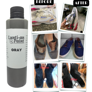 Gray Suede Paint Gamusa Paint Nubuck Paint for your Shoes Bags Wallets Furniture Sneakers and other Leather goods