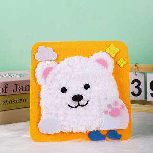 Creative DIY Hand-Sewing & Painting Art Kit for Kids Ages 5-12 | 20x20cm Plush Embroidery Craft Set