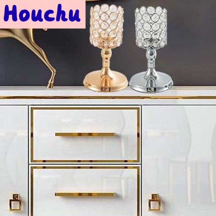 HOUCHU Kim loại Giá đỡ nến pha lê Rỗng Lãng mạn Đèn cầy thủ công Trang ...