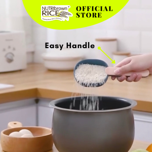 Rice Measuring Spoon with Multifunctional Sealing Clip(Bean/Flour/Grains Scoop)Rice Scoop Shovel Kitchen Measuring Tool