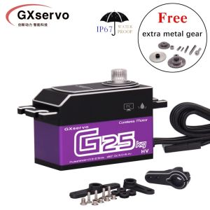 2026 GX 25KG Coreless Servo Large Real Torque Aluminium Shell Metal Gear Waterproof 1:10 Short Body For RC Car Robot Airplane Boat