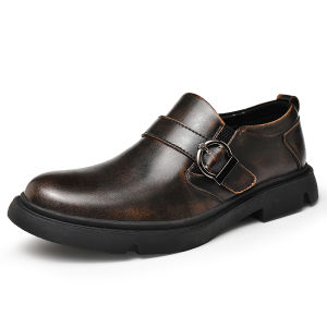 FECHENG 2023 Mens Oxford Shoes Genuine Leather Dress Shoes Fashion Loafers High Quality Casual Flats Men Shoes Size 38-46
