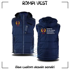 Rompi pria parasut tahan angin casual semi wf lapangan logo koni komite olahraga nasional bisa custom