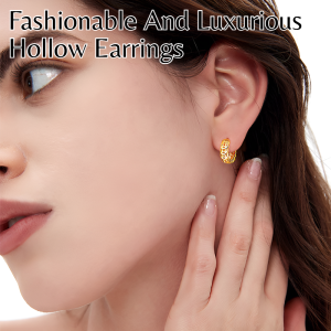 Sterling Silver Earrings Earrings Elegance Temperament Skeleton Unique Styling Fortune Earrings Fashion Light Luxury Hollow Earrings Magnificent Everyday Life