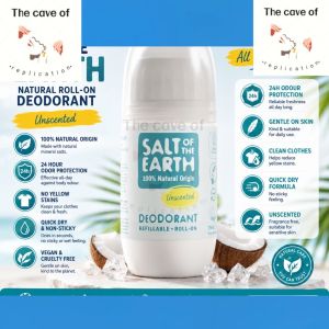 Natural Deodorant 60ml & Salt Of The Earth 100ml / Natural Roll-On Deodorant ( 75ml )