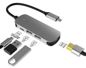 Upgrade Your Connectivity with the Crystal Clear 6-in-1 USB-C Docking Station - VGA HDMI USB Audio USB 3.0 USB Type-C SD Card Reader - In Stock Now!