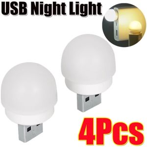 4Pcs USB Plug Night Light/LED Eye Protection Reading Light/Computer Mobile Power USB Charging Bedside Small Book Lamps