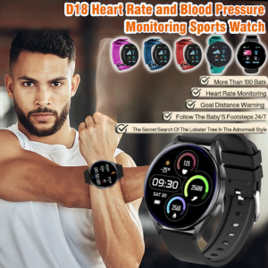 Waterproof Smartwatch Sports Fitness Tracker Heart Rate Blood Pressure Monitor Bluetooth Health Watch