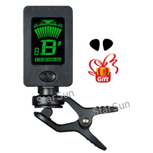 Clip-on Guitar Tuner LCD Screen 360 Rotatable for Guitar Bass Violin Chromatic Ukulele Universal. yamaha guitar