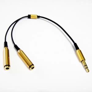 Dây chuyển từ Jack 3.5ly sang 2 lỗ tai nghe loại Tốt / Dây chia từ 1 ra 2 tai nghe loại Tốt