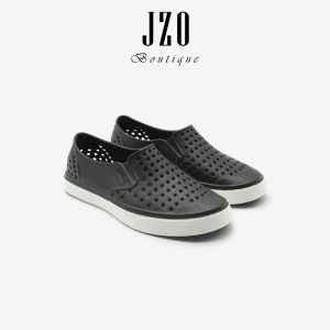 [Phom nhỏ] Giày nhựa URBAN nam nữ đi mưa đi biển D2201 - Đen trắng