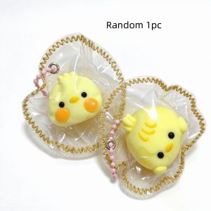 LIAND Soft Mochi Animal Squishy Keychain Mini Cute Animals Food-Grade Silicone Fidget Toy Keyring Fun Edge-Stitching Style Squeeze Keychain Adults