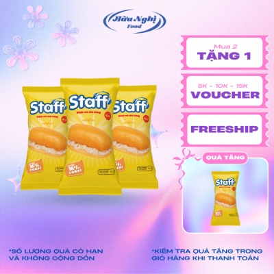 COMBO 10 Staff Bánh Mì Chà Bông 60g Thơm Ngon, Siêu Mềm, Tiện Lợi Cho Bữa Sáng