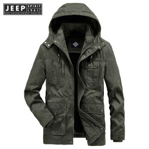 JEEP SPIRIT 1941 ESTD detachable inner lining hooded wool extra thick warm jacket