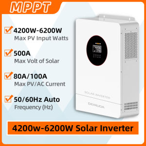 DEMUDA Hybrid Solar Inverters Integrated MPPT Inverter with UPS WiFi Built-in MPPT Controller Home Off-Grid