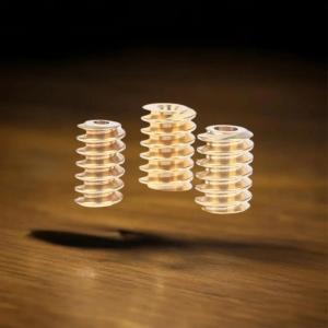 LEI 1PCS 0.5 Modulus 1.98mm 2.28mm  2.98mm Aperture Hole Diameter Single-head Copper Worm Gear Matching 2mm 2.3mm 3mm Shaft