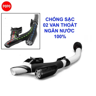 Ống thở lặn biển ngăn nước 100% thế hệ mới với 2 van thoát nước thiết kế thời trang TUBE
